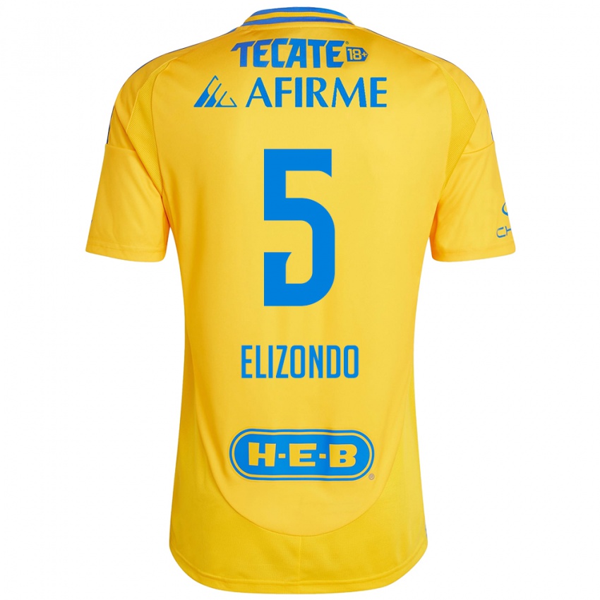 Kinder Fernanda Elizondo #5 Goldgelb Heimtrikot Trikot 2024/25 T-Shirt