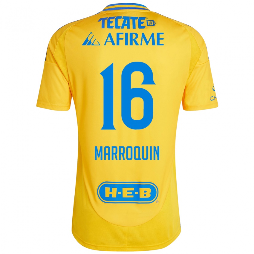 Kinder Ammanda Marroquin #16 Goldgelb Heimtrikot Trikot 2024/25 T-Shirt