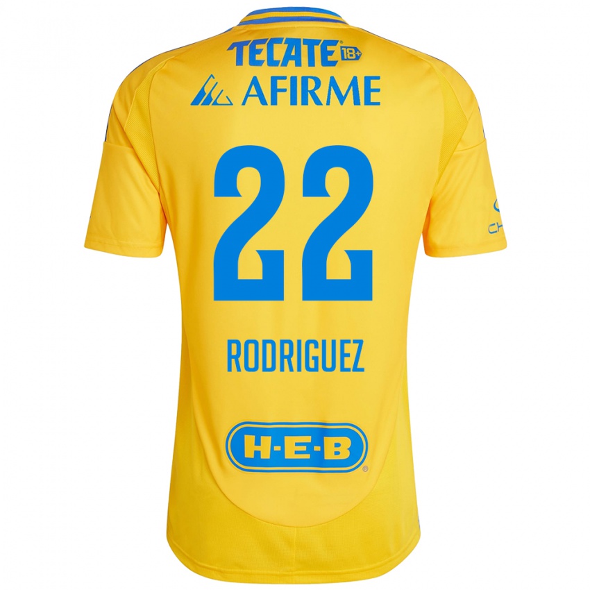 Kinder Anika Rodriguez #22 Goldgelb Heimtrikot Trikot 2024/25 T-Shirt