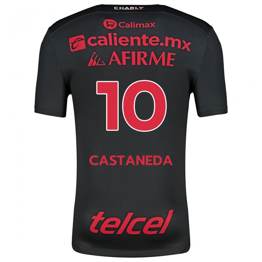 Kinder Kevin Castañeda #10 Schwarz Rot Heimtrikot Trikot 2024/25 T-Shirt