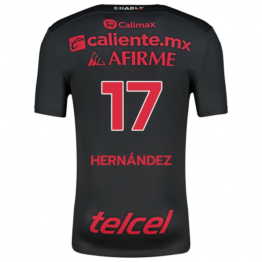 Kinder Rubén Hernández #17 Schwarz Rot Heimtrikot Trikot 2024/25 T-Shirt