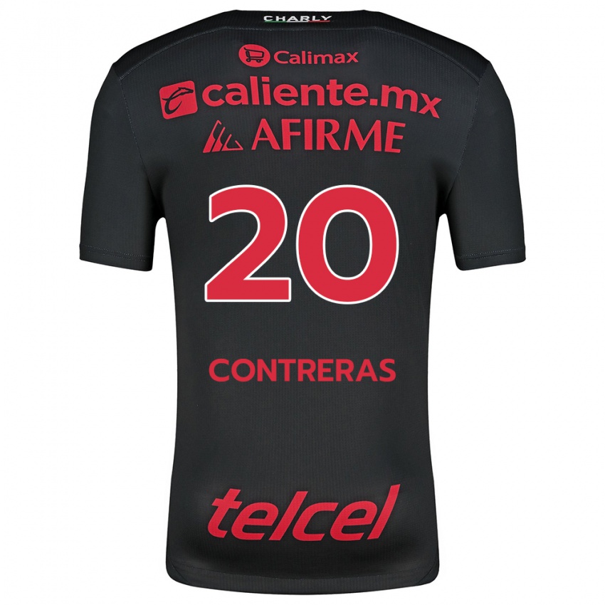 Kinder Francisco Contreras #20 Schwarz Rot Heimtrikot Trikot 2024/25 T-Shirt