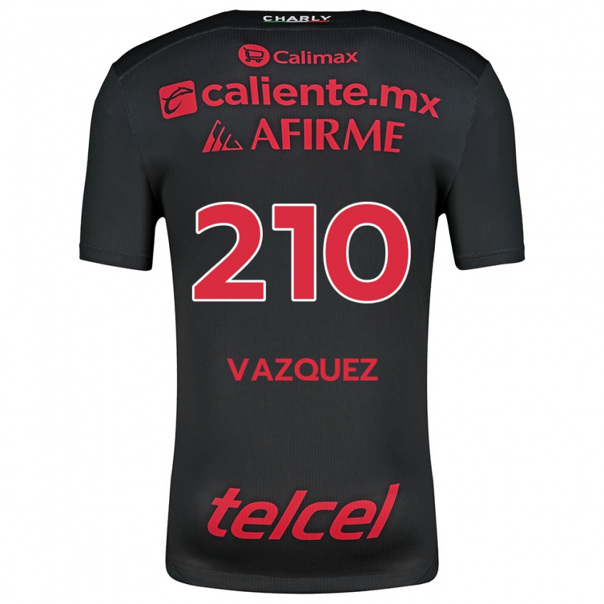 Kinder Daniel Vázquez #210 Schwarz Rot Heimtrikot Trikot 2024/25 T-Shirt