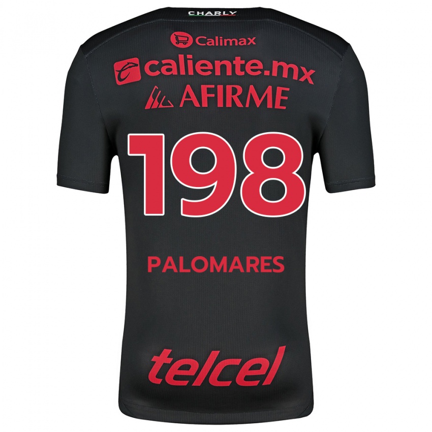 Kinder Ramón Palomares #198 Schwarz Rot Heimtrikot Trikot 2024/25 T-Shirt