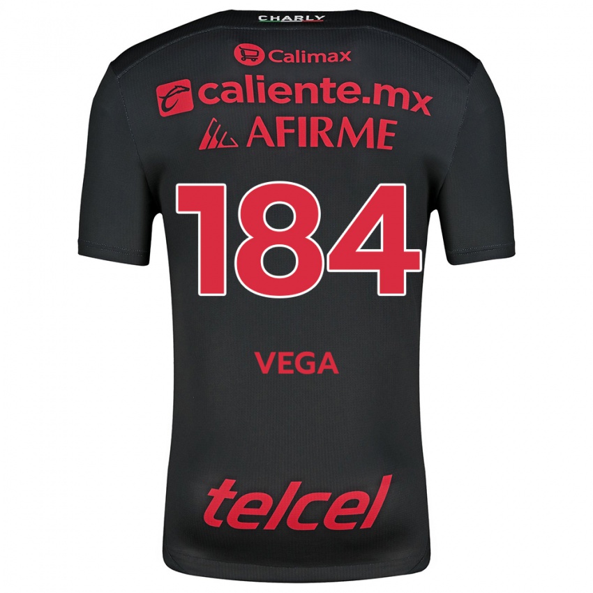 Kinder Daniel Vega #184 Schwarz Rot Heimtrikot Trikot 2024/25 T-Shirt