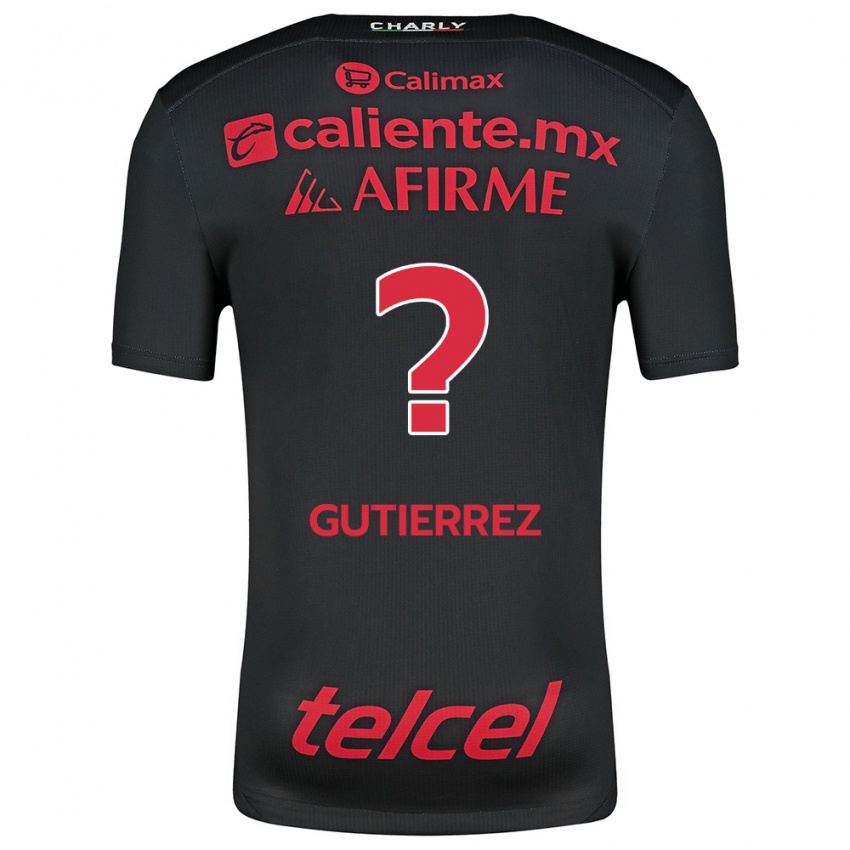 Kinder Dayán Gutiérrez #0 Schwarz Rot Heimtrikot Trikot 2024/25 T-Shirt