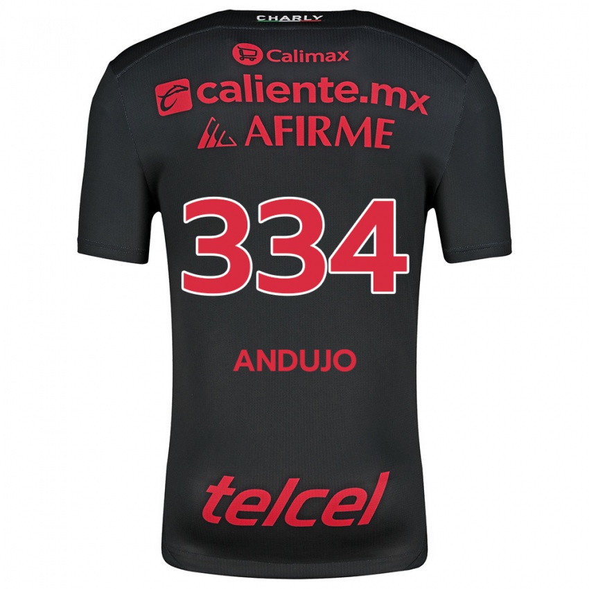 Kinder Favio Andujo #334 Schwarz Rot Heimtrikot Trikot 2024/25 T-Shirt