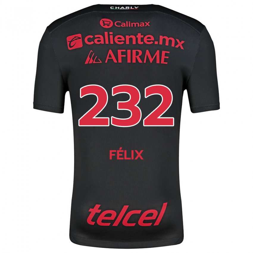 Kinder Erick Félix #232 Schwarz Rot Heimtrikot Trikot 2024/25 T-Shirt