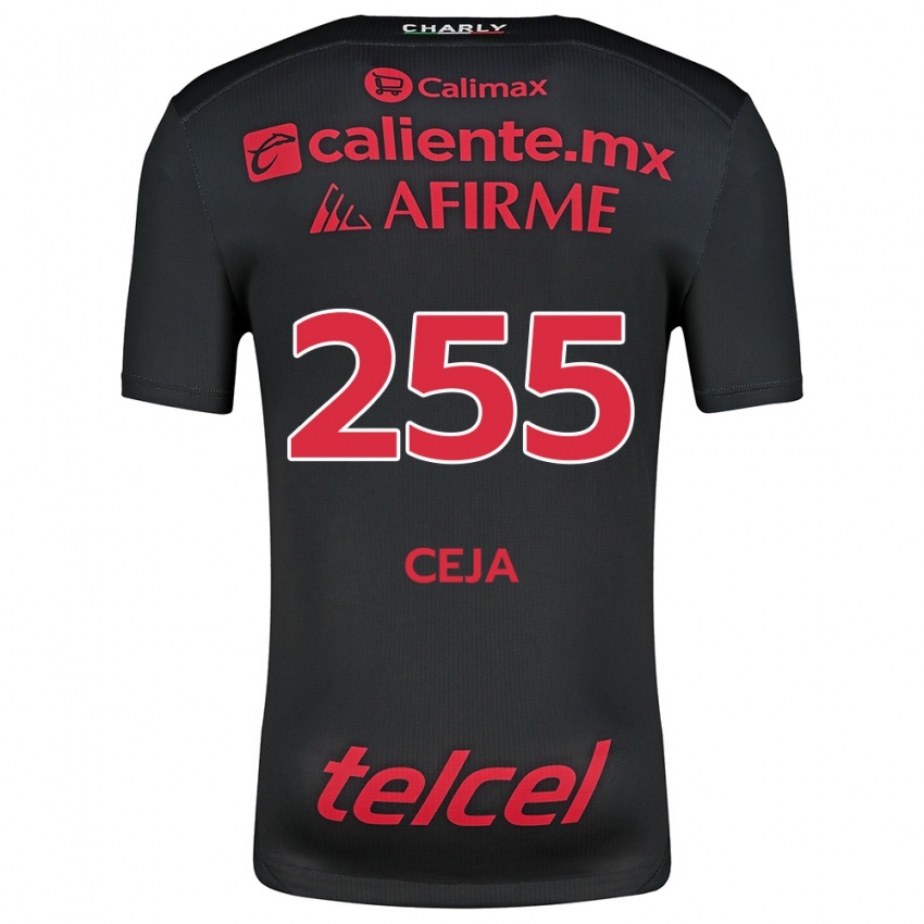 Kinder Julio Ceja #255 Schwarz Rot Heimtrikot Trikot 2024/25 T-Shirt