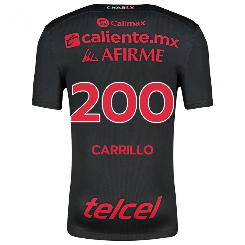 Kinder Manuel Carrillo #200 Schwarz Rot Heimtrikot Trikot 2024/25 T-Shirt