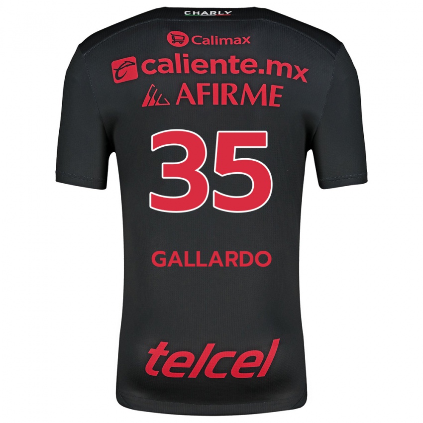 Kinder Gloriaisabel Gallardo #35 Schwarz Rot Heimtrikot Trikot 2024/25 T-Shirt