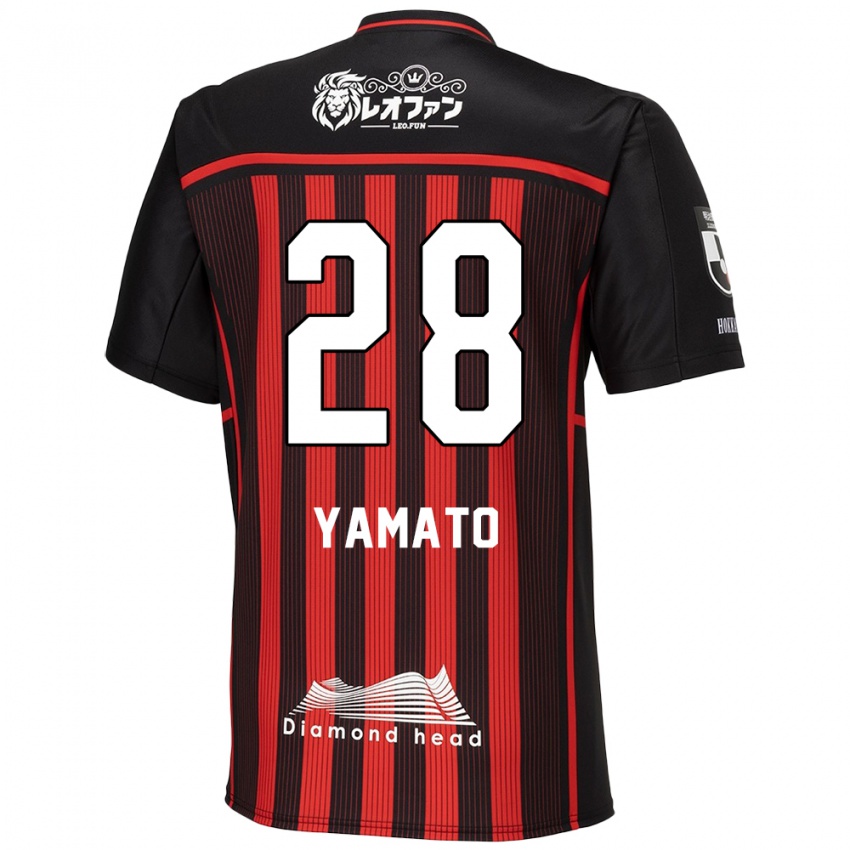 Kinder Yamato Okada #28 Rot Schwarz Heimtrikot Trikot 2024/25 T-Shirt