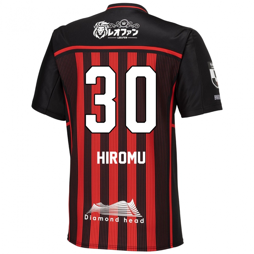 Kinder Hiromu Tanaka #30 Rot Schwarz Heimtrikot Trikot 2024/25 T-Shirt