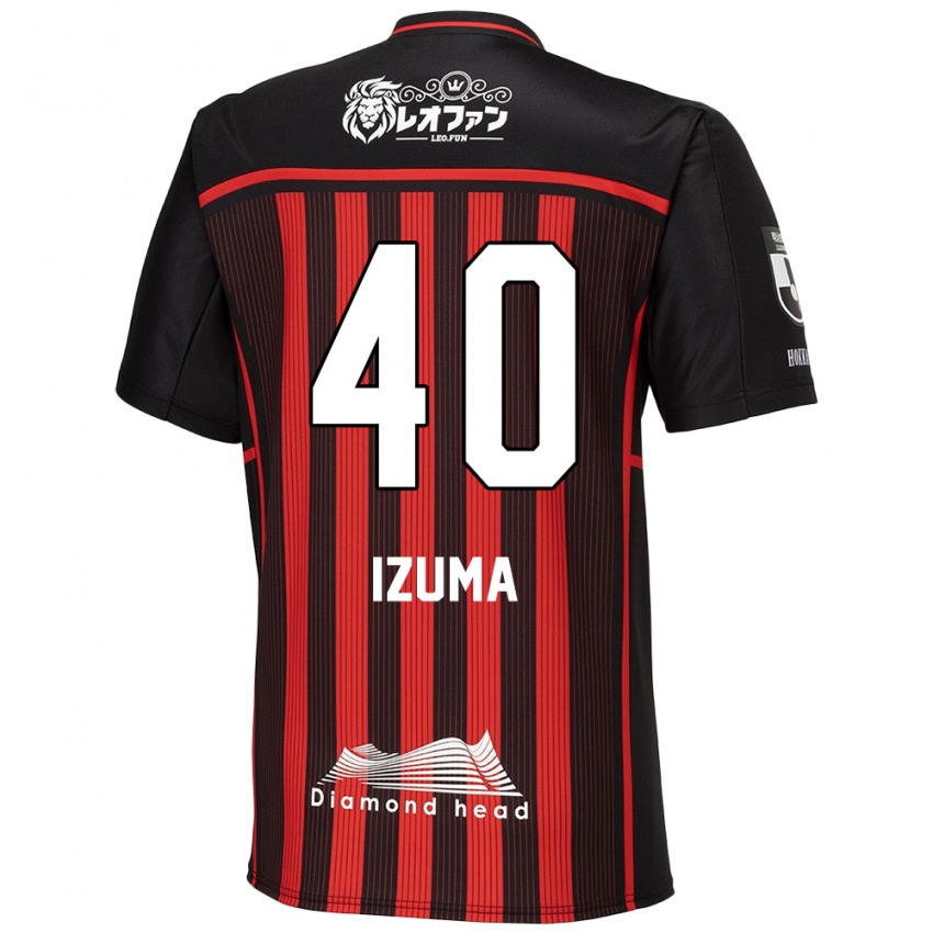 Kinder Shido Izuma #40 Rot Schwarz Heimtrikot Trikot 2024/25 T-Shirt