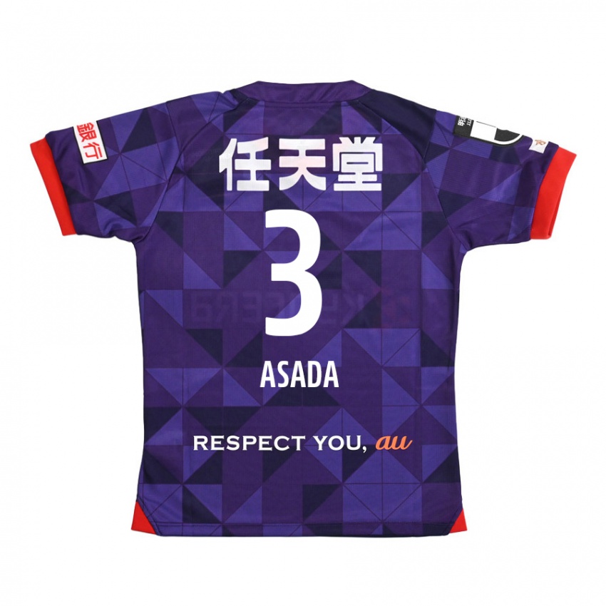 Kinder Shogo Asada #3 Lila Weiß Heimtrikot Trikot 2024/25 T-Shirt