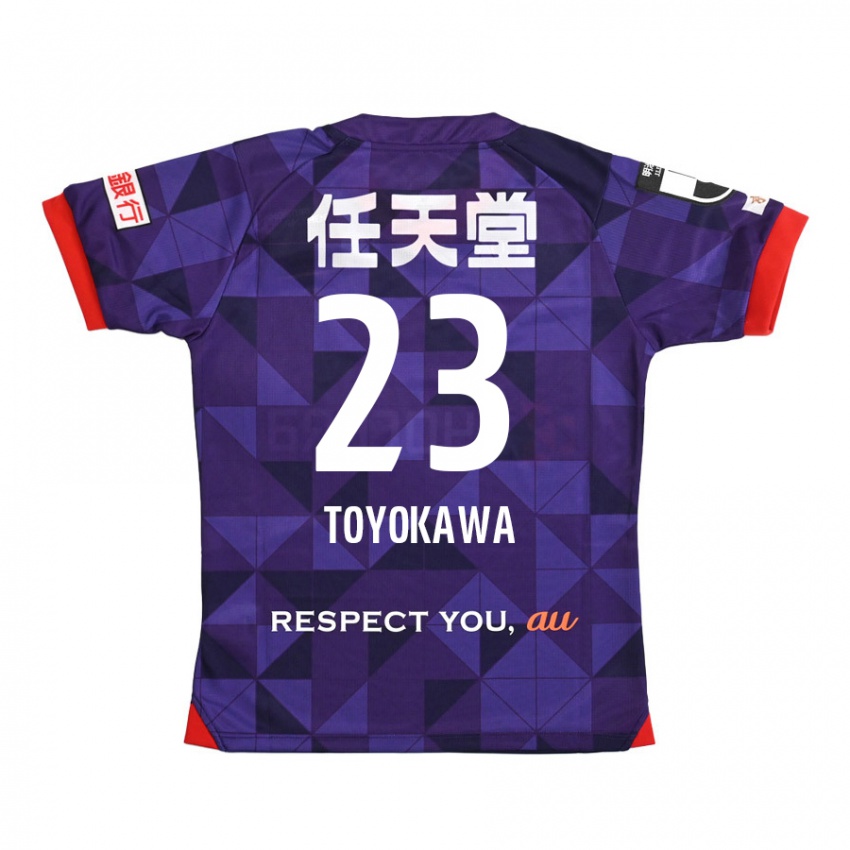 Kinder Yuta Toyokawa #23 Lila Weiß Heimtrikot Trikot 2024/25 T-Shirt