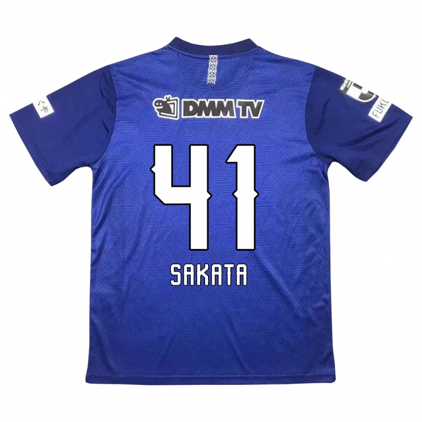 Kinder Daiki Sakata #41 Dunkelblau Heimtrikot Trikot 2024/25 T-Shirt