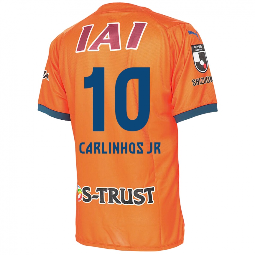 Kinder Carlinhos Junior #10 Orange Blau Heimtrikot Trikot 2024/25 T-Shirt