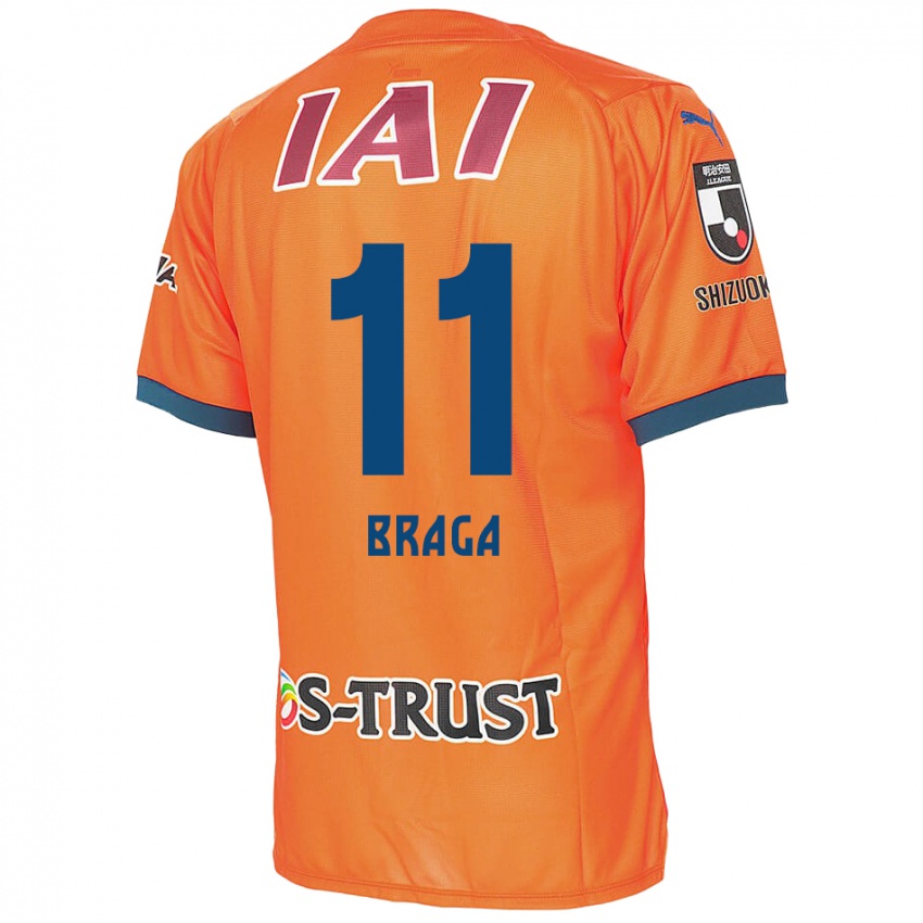 Kinder Lucas Braga #11 Orange Blau Heimtrikot Trikot 2024/25 T-Shirt