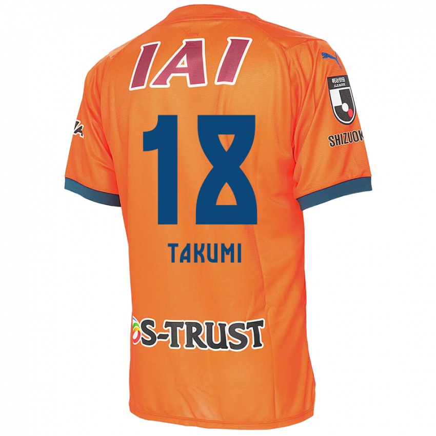 Kinder Takumi Kato #18 Orange Blau Heimtrikot Trikot 2024/25 T-Shirt