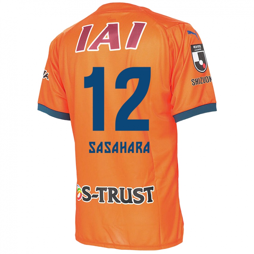 Kinder Kenshin Sasahara #12 Orange Blau Heimtrikot Trikot 2024/25 T-Shirt