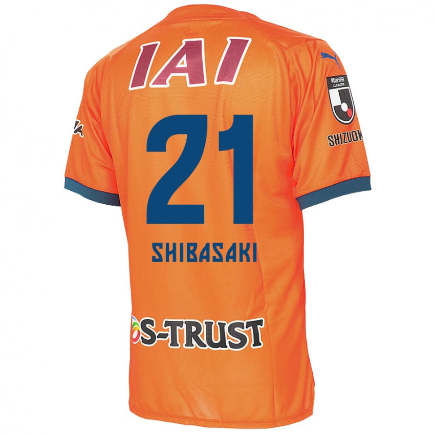 Kinder Kaito Shibasaki #21 Orange Blau Heimtrikot Trikot 2024/25 T-Shirt