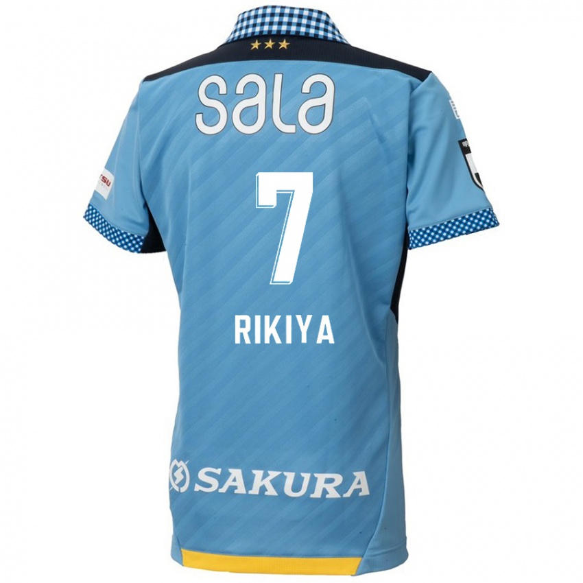 Kinder Rikiya Uehara #7 Blau Schwarz Heimtrikot Trikot 2024/25 T-Shirt