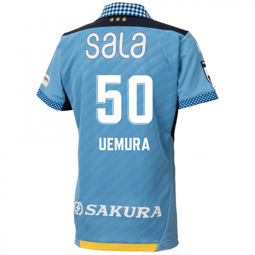 Kinder Hiroto Uemura #50 Blau Schwarz Heimtrikot Trikot 2024/25 T-Shirt