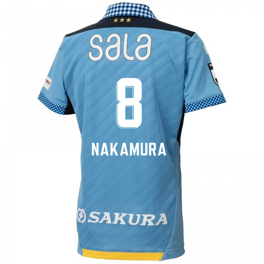 Kinder Shunta Nakamura #8 Blau Schwarz Heimtrikot Trikot 2024/25 T-Shirt