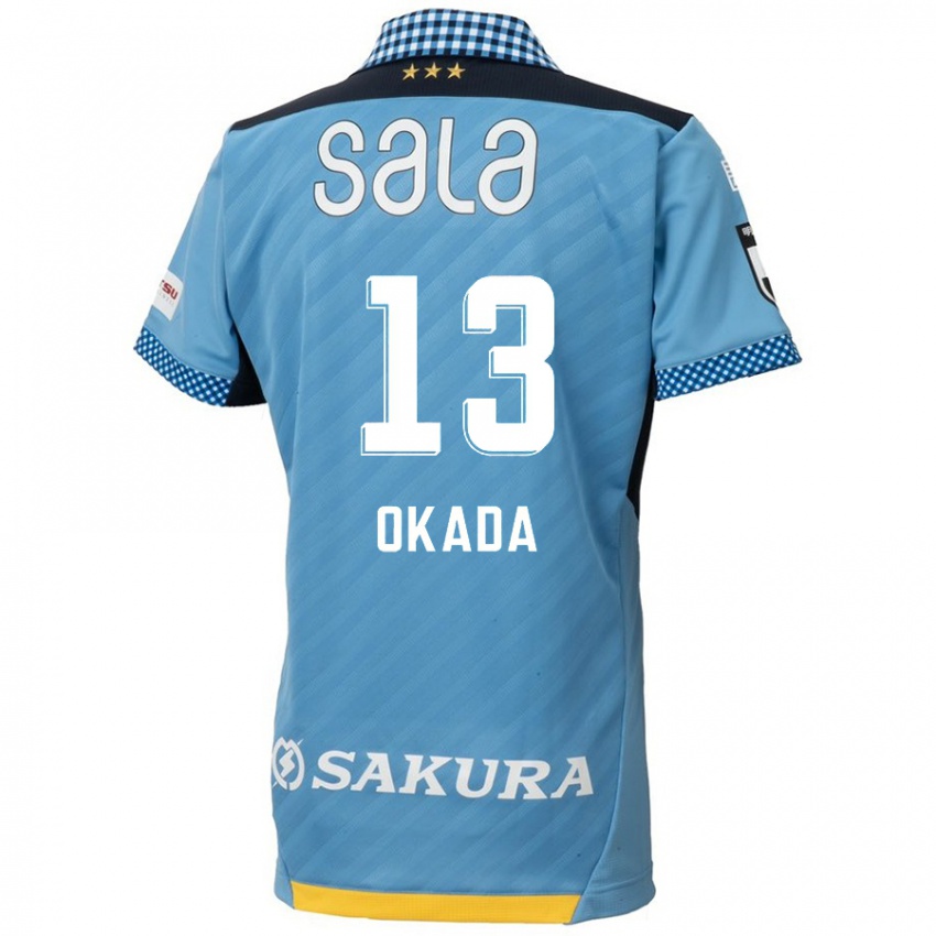 Kinder Kosei Okada #13 Blau Schwarz Heimtrikot Trikot 2024/25 T-Shirt