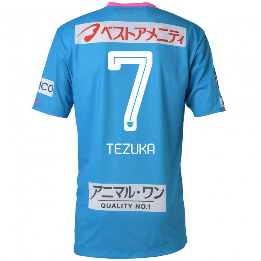 Kinder Kohei Tezuka #7 Blau Rosa Heimtrikot Trikot 2024/25 T-Shirt