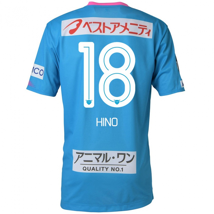 Kinder Shota Hino #18 Blau Rosa Heimtrikot Trikot 2024/25 T-Shirt