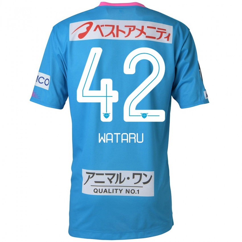 Kinder Wataru Harada #42 Blau Rosa Heimtrikot Trikot 2024/25 T-Shirt