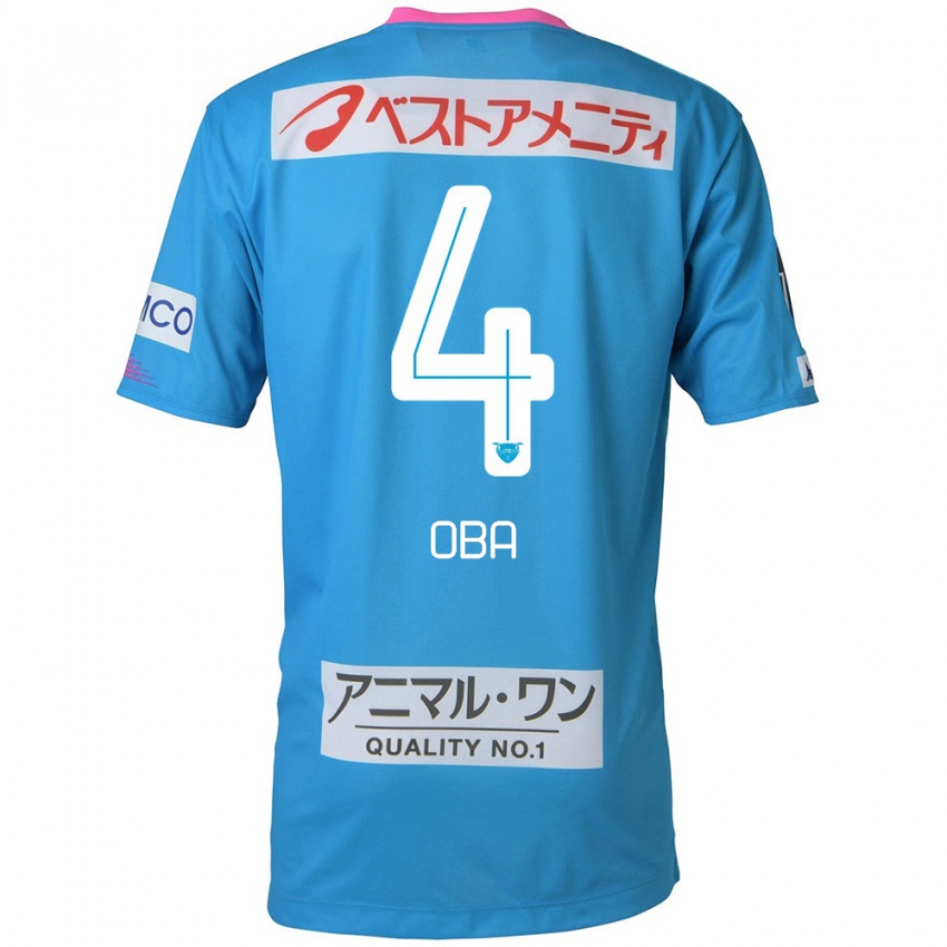 Kinder Shotaro Oba #4 Blau Rosa Heimtrikot Trikot 2024/25 T-Shirt