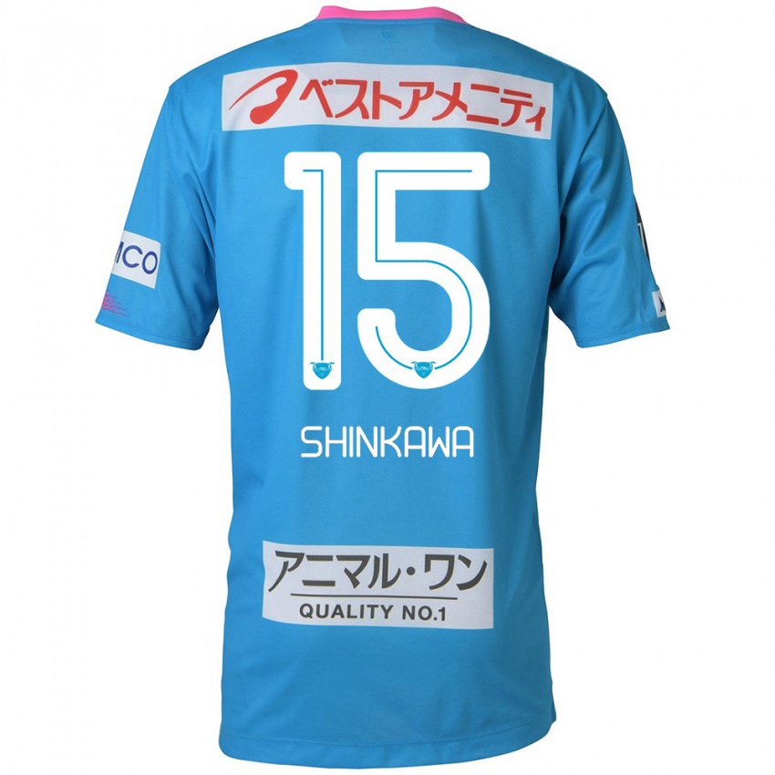 Kinder Shion Shinkawa #15 Blau Rosa Heimtrikot Trikot 2024/25 T-Shirt