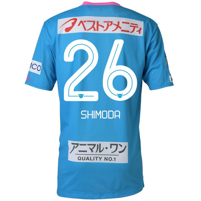 Kinder Yuta Shimoda #26 Blau Rosa Heimtrikot Trikot 2024/25 T-Shirt