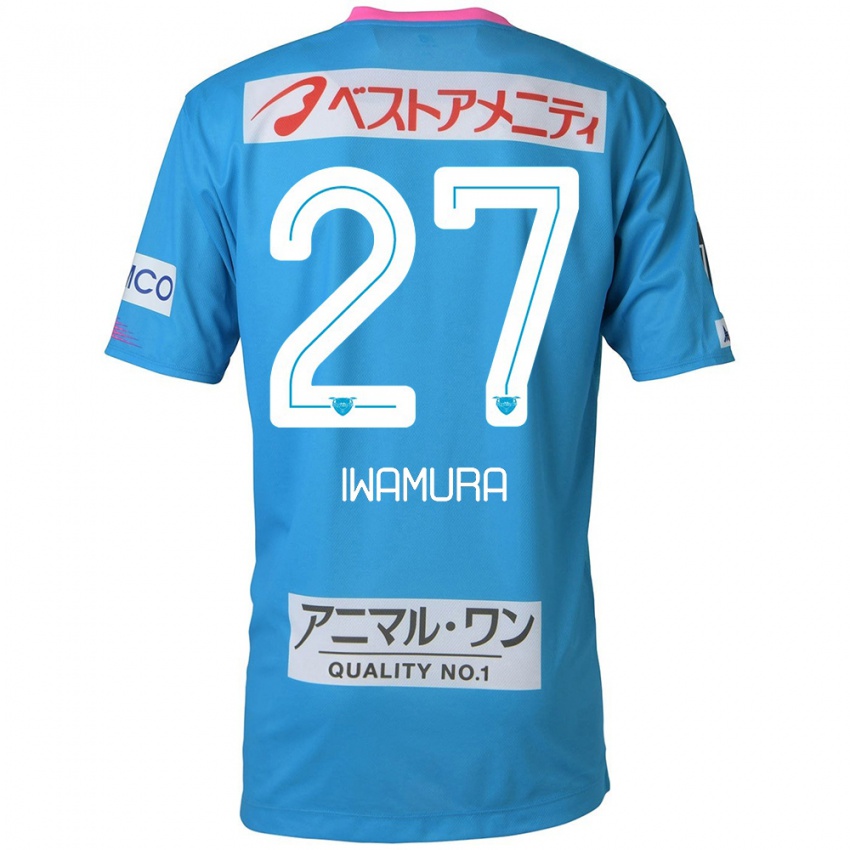 Kinder Junnosuke Iwamura #27 Blau Rosa Heimtrikot Trikot 2024/25 T-Shirt