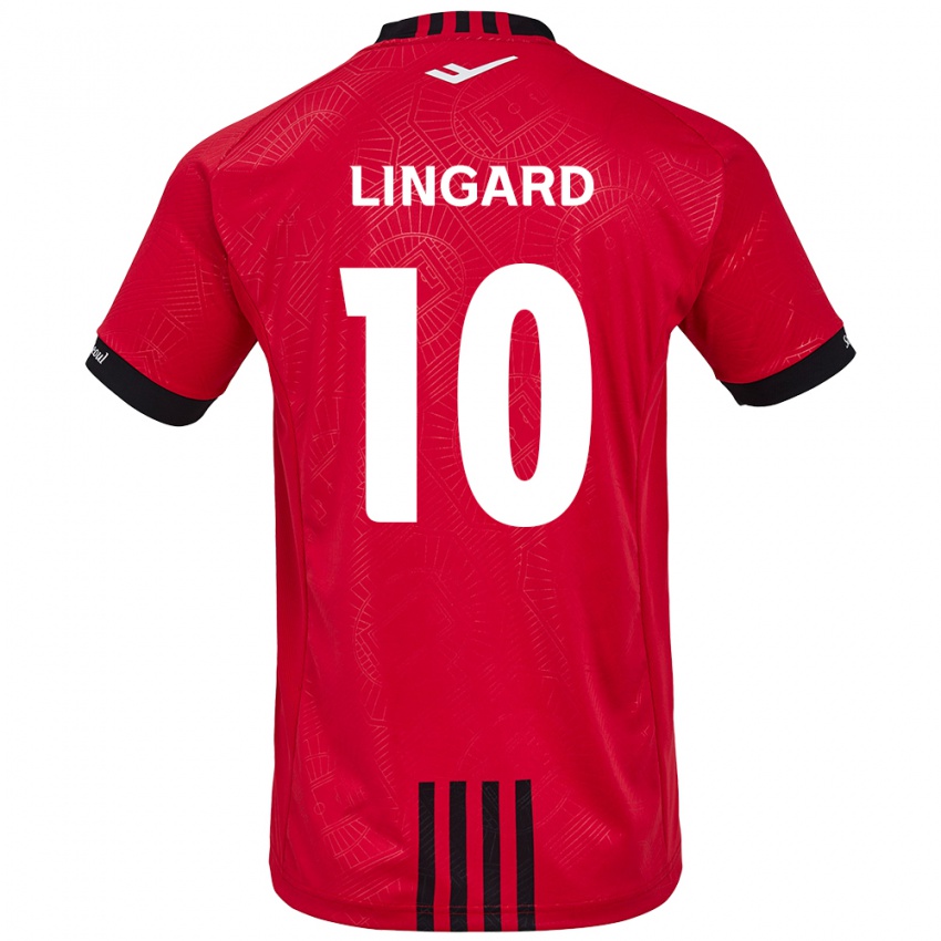 Kinder Jesse Lingard #10 Rot Schwarz Heimtrikot Trikot 2024/25 T-Shirt