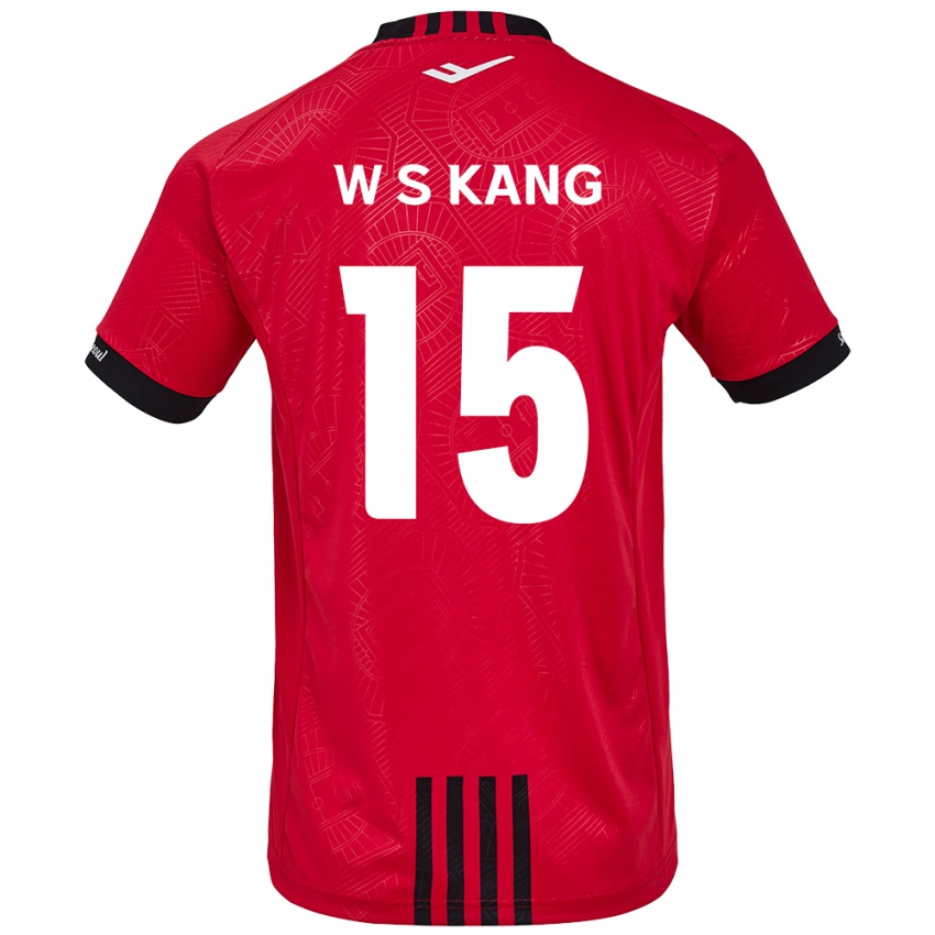 Kinder Sang-Woo Kang #15 Rot Schwarz Heimtrikot Trikot 2024/25 T-Shirt