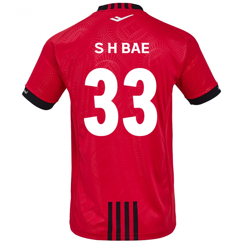 Kinder Hyun-Seo Bae #33 Rot Schwarz Heimtrikot Trikot 2024/25 T-Shirt