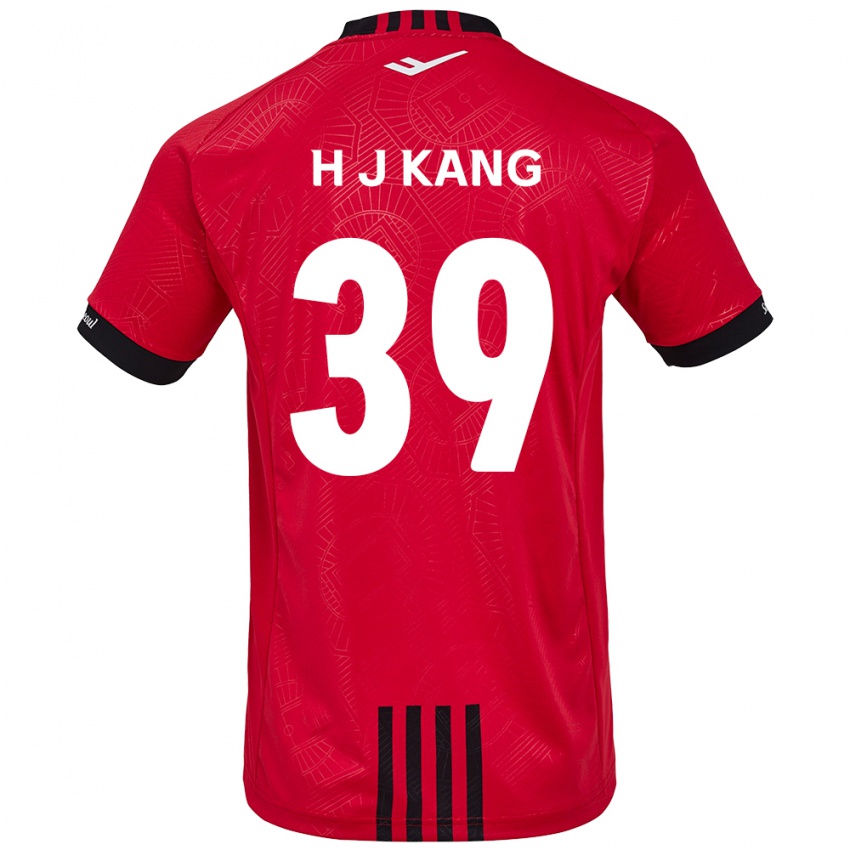 Kinder Ju-Hyeok Kang #39 Rot Schwarz Heimtrikot Trikot 2024/25 T-Shirt