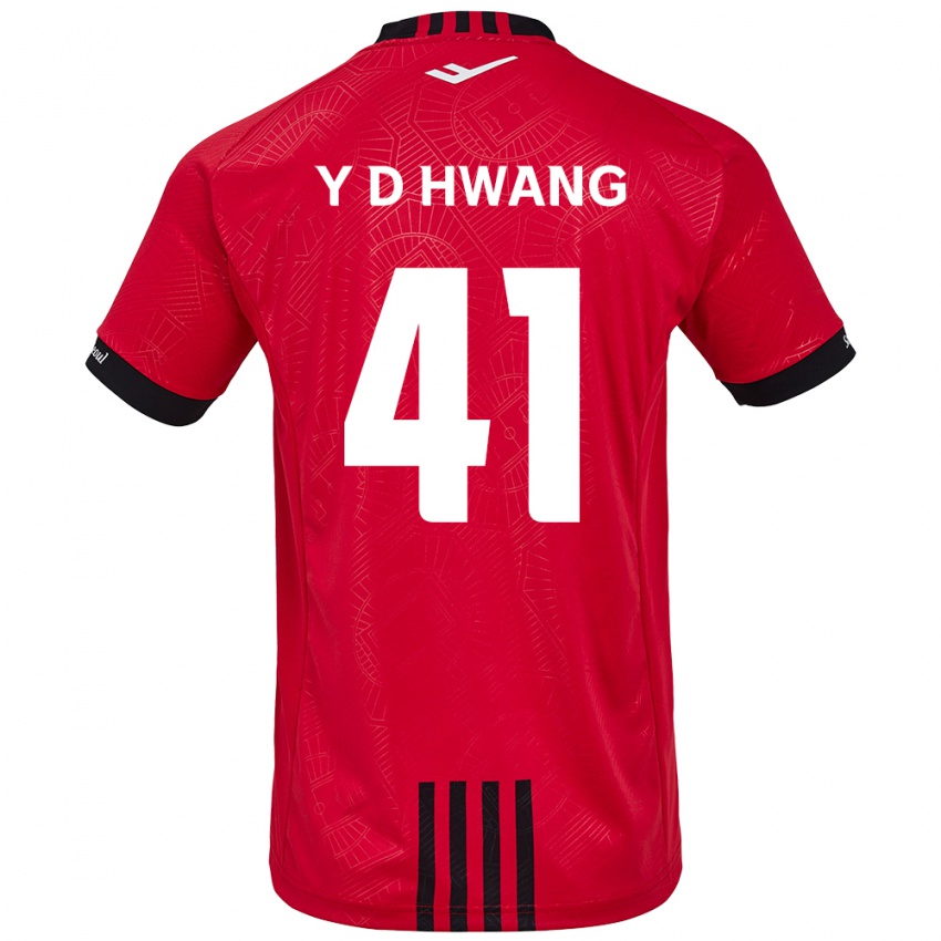 Kinder Do-Yoon Hwang #41 Rot Schwarz Heimtrikot Trikot 2024/25 T-Shirt