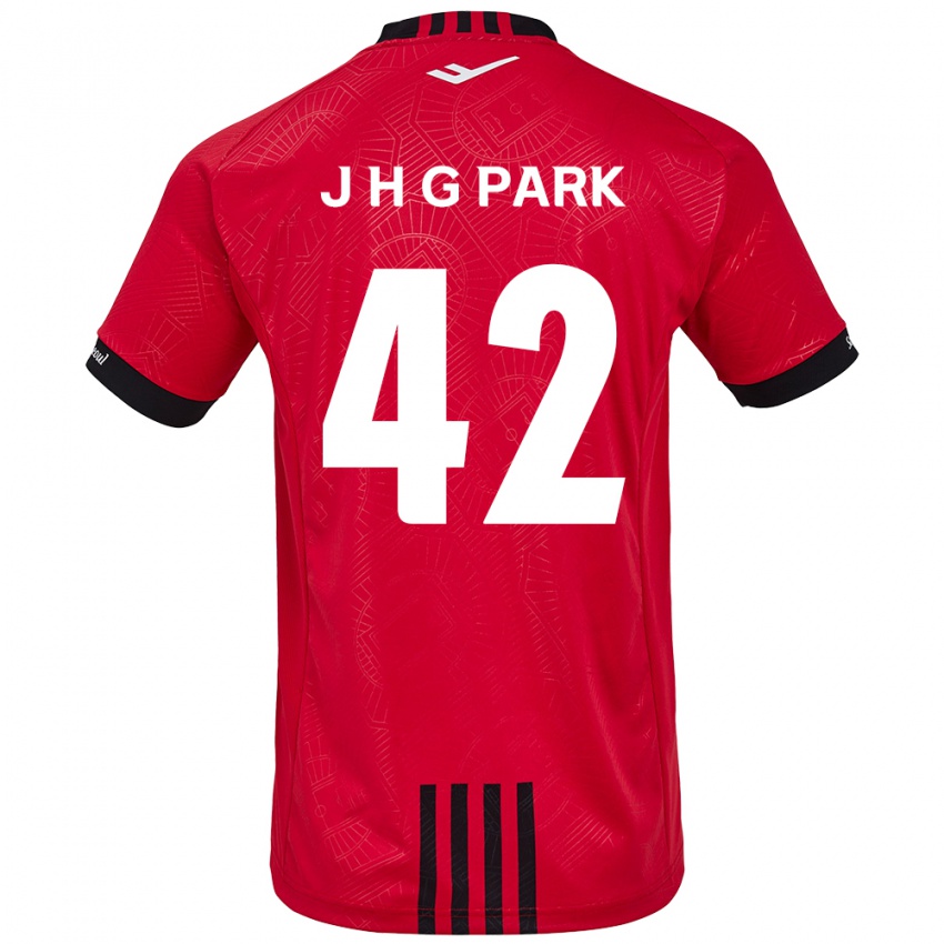 Kinder Jang Han-Gyeol Park #42 Rot Schwarz Heimtrikot Trikot 2024/25 T-Shirt