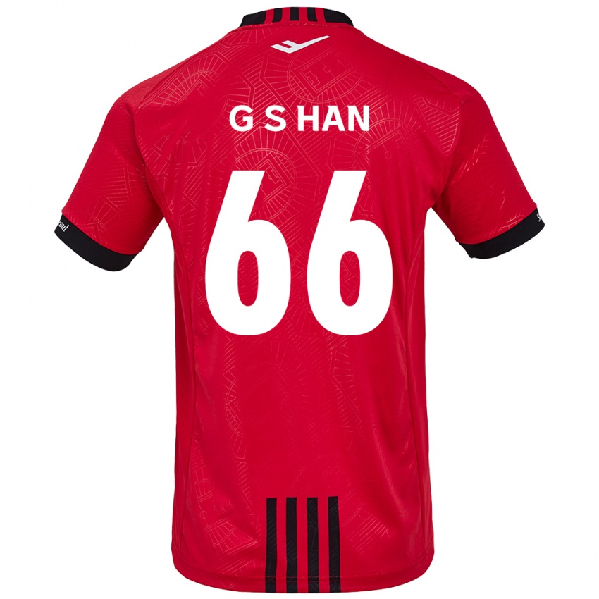 Kinder Seung-Gyu Han #66 Rot Schwarz Heimtrikot Trikot 2024/25 T-Shirt