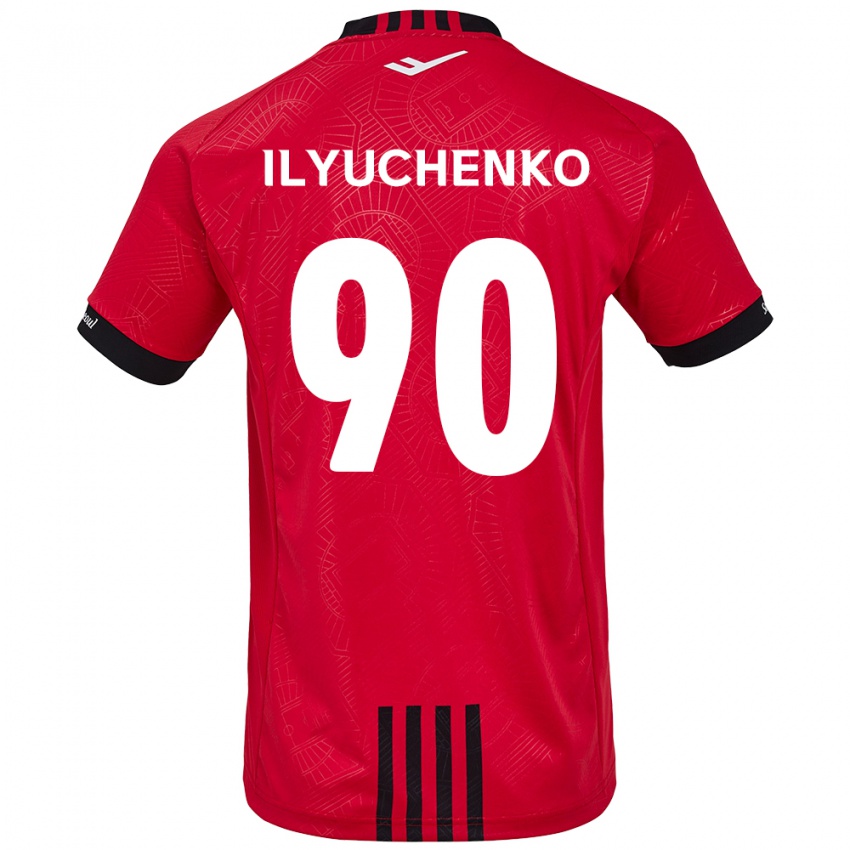 Kinder Stanislav Ilyuchenko #90 Rot Schwarz Heimtrikot Trikot 2024/25 T-Shirt