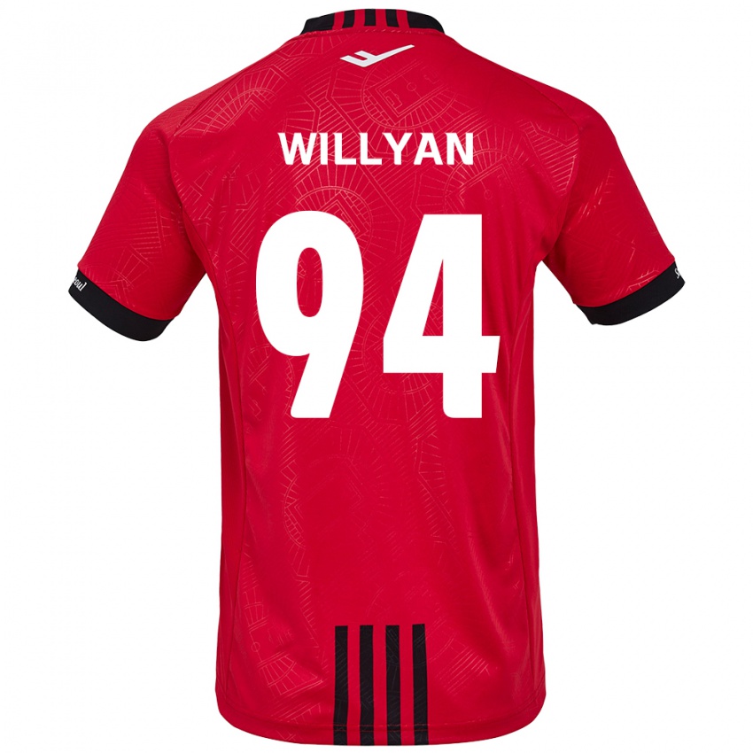 Kinder Willyan #94 Rot Schwarz Heimtrikot Trikot 2024/25 T-Shirt