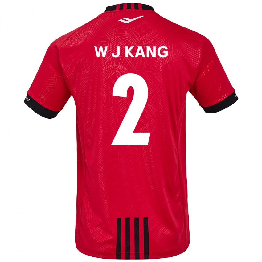 Kinder Jae-Won Kang #2 Rot Schwarz Heimtrikot Trikot 2024/25 T-Shirt