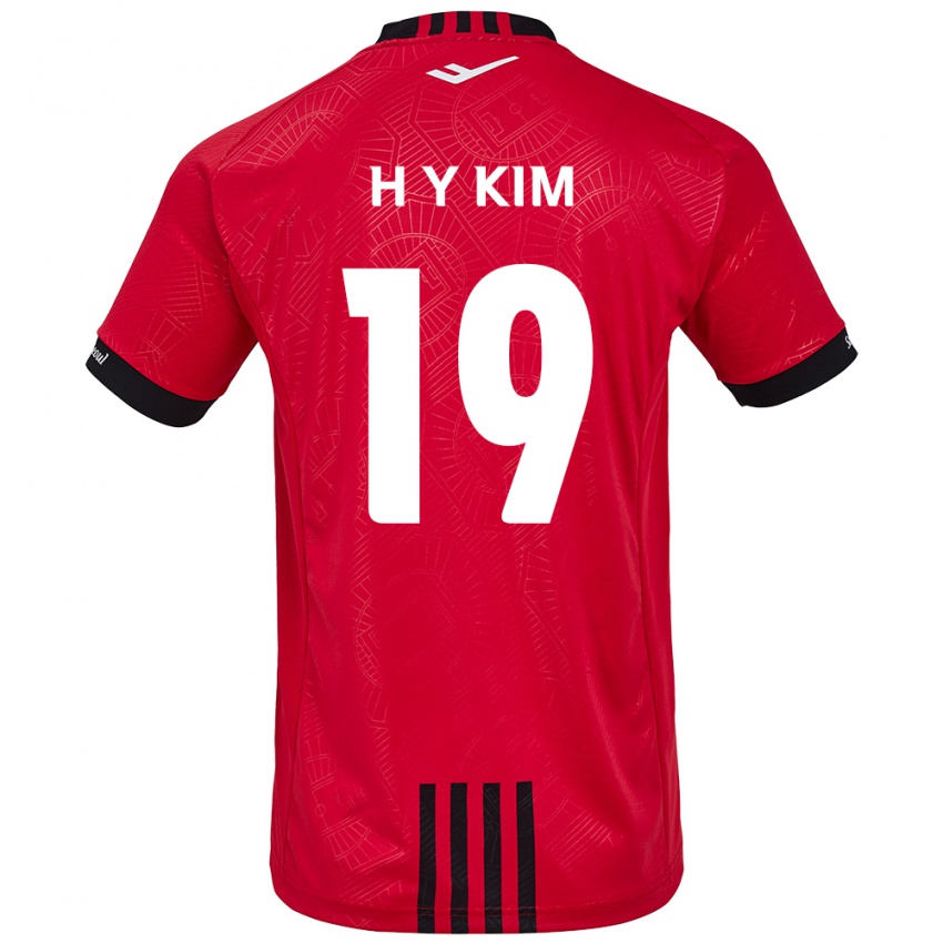 Kinder Yong-Hyuk Kim #19 Rot Schwarz Heimtrikot Trikot 2024/25 T-Shirt