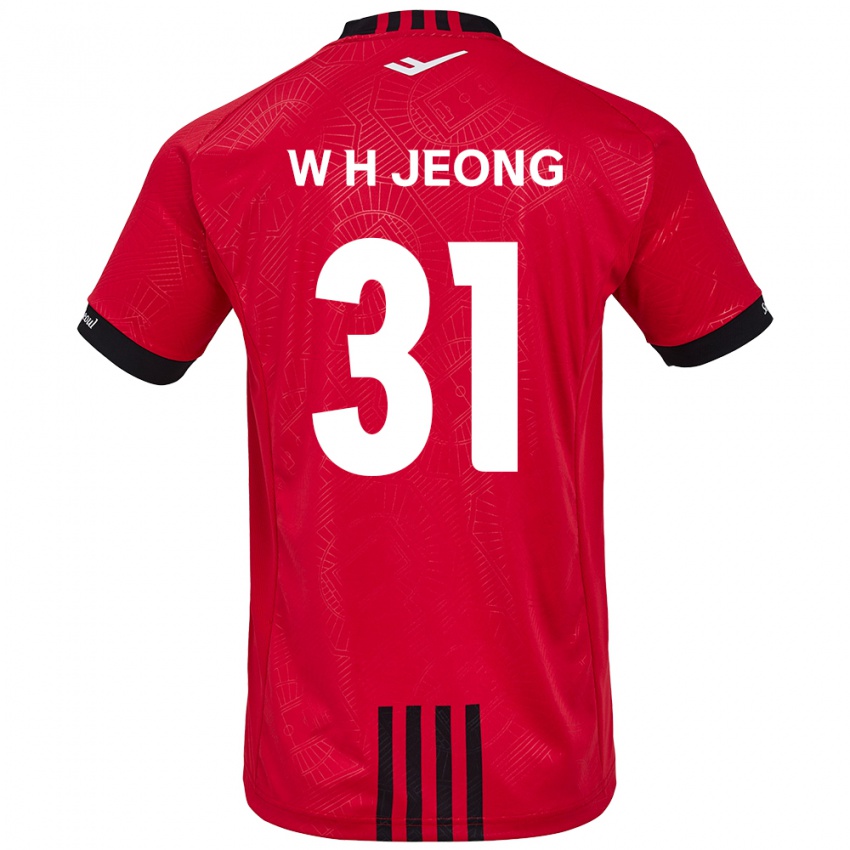 Kinder Hyun-Woong Jeong #31 Rot Schwarz Heimtrikot Trikot 2024/25 T-Shirt