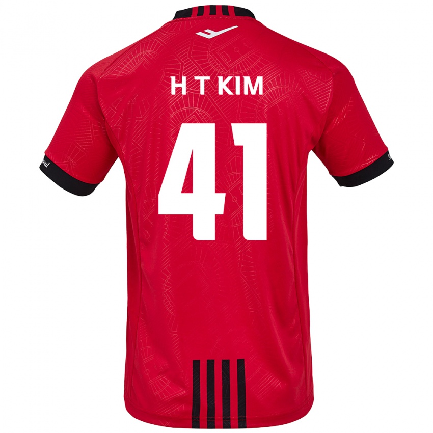 Kinder Tae-Ho Kim #41 Rot Schwarz Heimtrikot Trikot 2024/25 T-Shirt